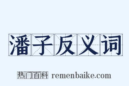 潘子反义词是什么意思的图片